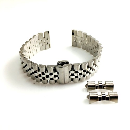 Jubilee Style Replacement Quick Release & Curved End Metal Steel Watch Band 7031 - Picture 4 of 29