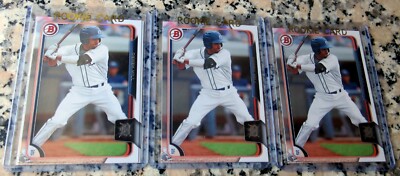 DEREK HILL Bowman #1 Draft Pick Rookie Card RC LOT Miami Marlins HR Power   $