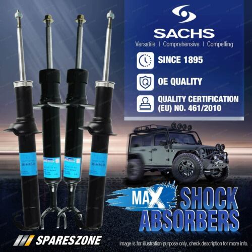 Front + Rear Sachs Max Shock Absorbers for Jeep Grand Cherokee WK Wagon 11-20 - Picture 1 of 2