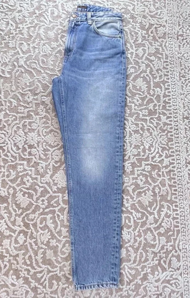 Nudie Jeans Co Breezy Brit Años 90 Cónico 32x32 Usado Piedra $168 Impecable RARO Foto 4 de 4