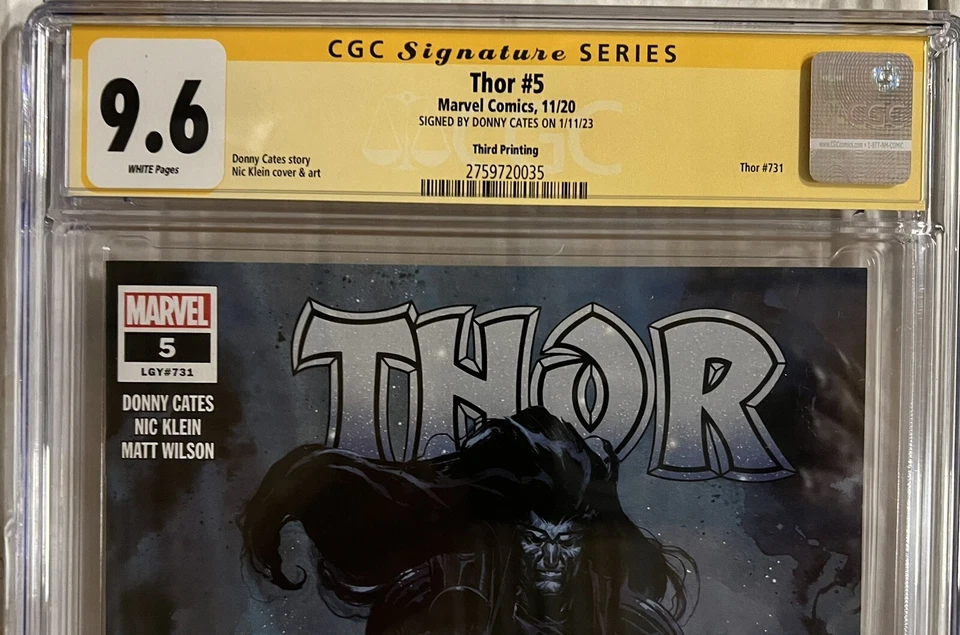 Thor #5 Third Print CGC SS 9.6 Signed by Donny Cates 2020 - Image 3 of 4