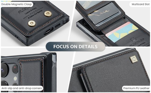 For Samsung Galaxy S23 Ultra S22 S21 Plus RFID Blocking Leather Wallet Card Case - Picture 69 of 79