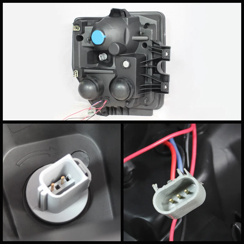 Faros proyectores LED halo superduty negros para Ford F250 F350 2008-2010 Foto 3 de 4