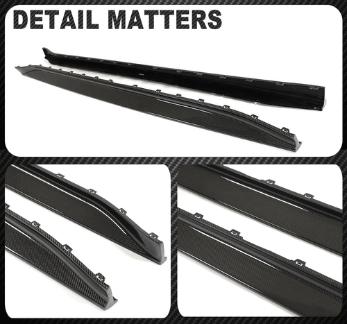 Umbrales laterales de carbono Side Skirts umbral enfoque para BMW Serie 3 G80 M3 2021-2024 - Imagen 12 de 12