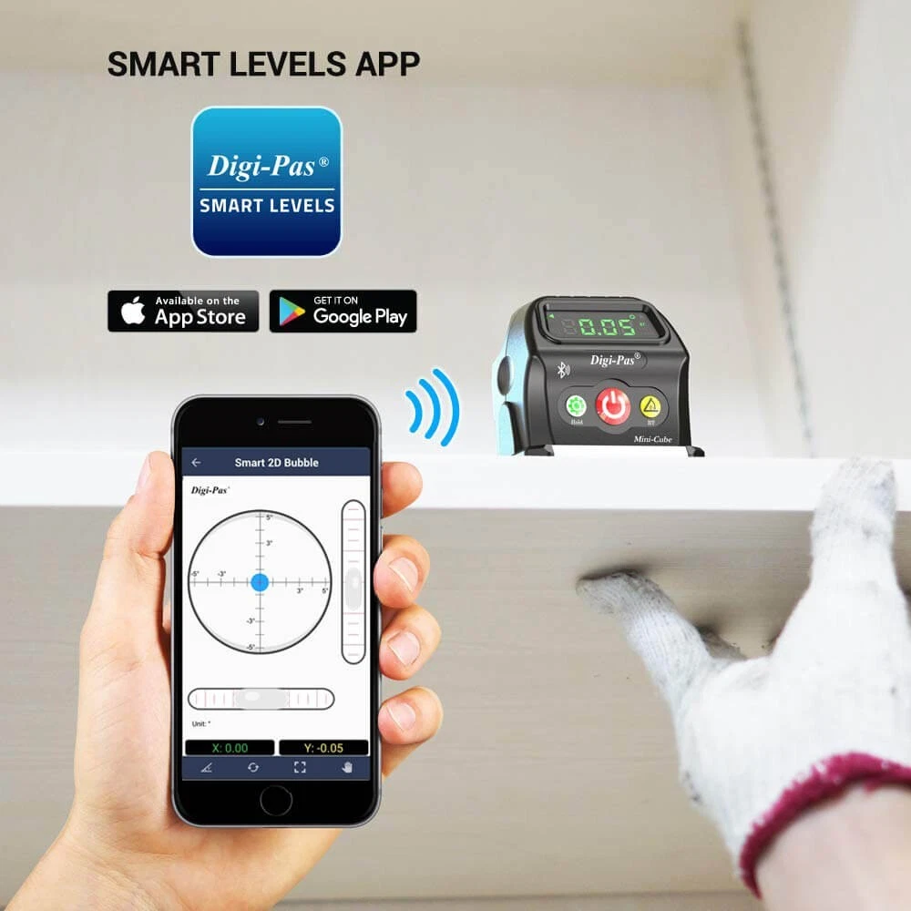 Digi-pas DWL-90Pro Inclinómetro 2 Ejes 0,05° (con Bluetooth)