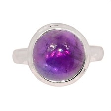 Natural Amethyst - African 925 Sterling Silver Ring Jewelry s.6.5 CR71156