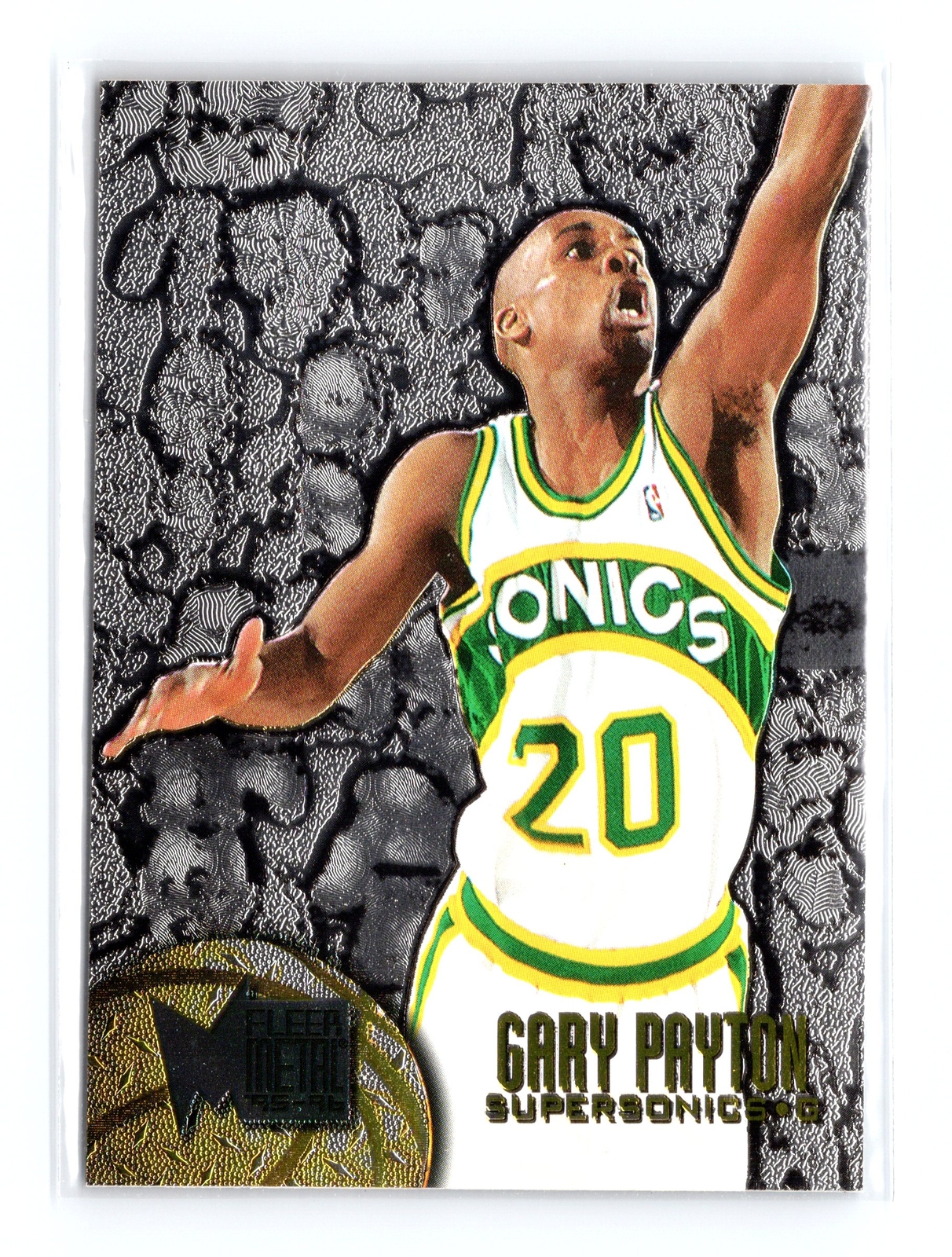 1995 Metal - Silver #103 Gary Payton   Seattle SuperSonics   Basketball