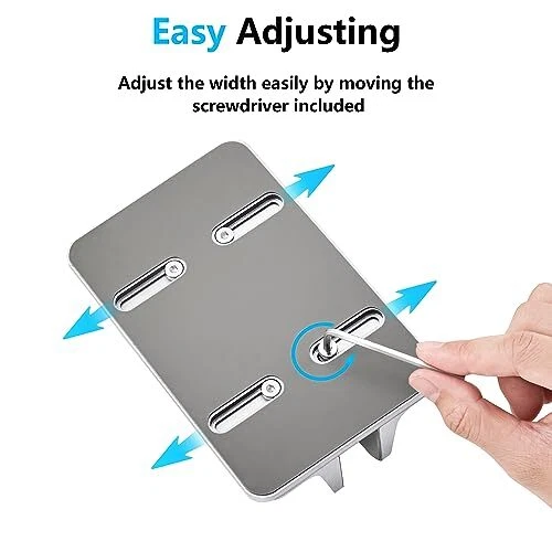 Soporte vertical para computadora portátil Soporte de aluminio para computadora portátil Soporte de escritorio con... Foto 4 de 4