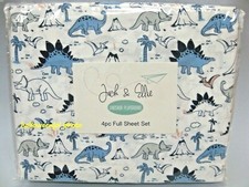 Jack Ellie DINOSAUR FULL Bed Sheets 4 PC Set Kids Boy Girl Dino NEW