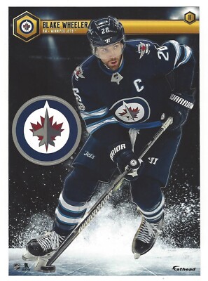 BLAKE WHEELER FATHEAD TRADEABLES WINNIPEG JETS LOGO DECAL STICKER 2018-19 #11