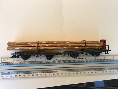 Ho train Piko Fleischmann & Marklin made in Germany flat cars (2) with logs