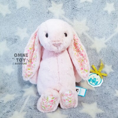 AUTHENTIC Jellycat Blossom Blush Bunny Cherry MEDIUM NWT Pink Rabbit Plush Gift