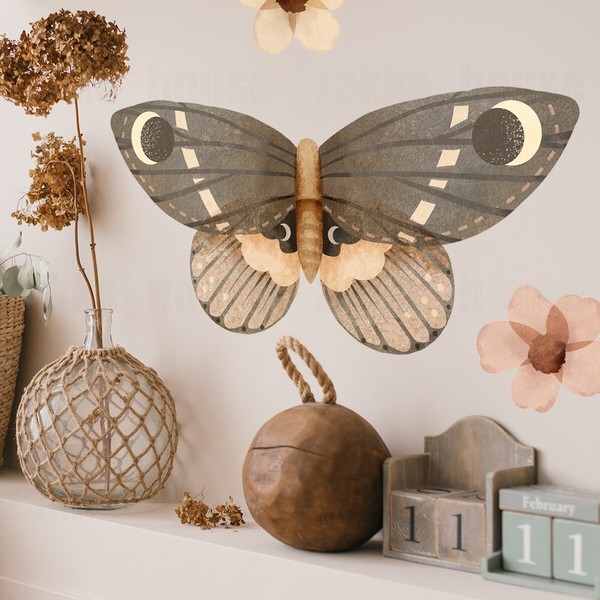 Wandtattoo Wandsticker Schmetterling Motte Wandbild Wanddeko Kinderzimmer Foyer-image