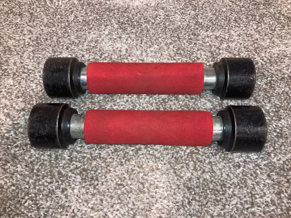 VINTAGE AMF Heavy Hands 2 Lbs. Dumbbells Exercise Aerobic Two Pounds Weights