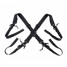 US Tactical Adjustable Men's Duty Belt Harness Strap Suspenders X Back Support