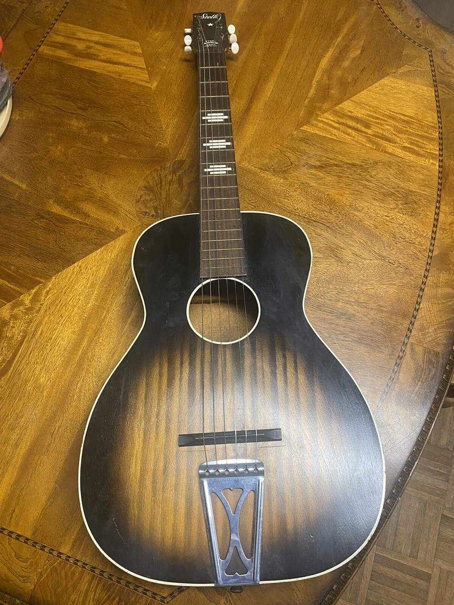 最終値下げ　Stella HARMONY vintageguitar Stella Harmony H929 Neck Made In USA Parlor Guitar With Case