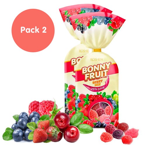 Pack of 2 BonnyFruit Berry Mix Jelly Candies, 0.44 lb/ 200g*2 eBay