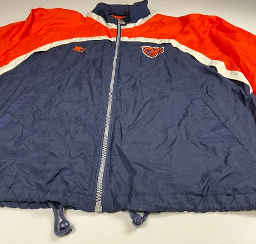 Vintage 90s Starter NFL ProLine Chicago Bears Windbreaker Jacket Hooded Sz XL - Picture 3 of 16