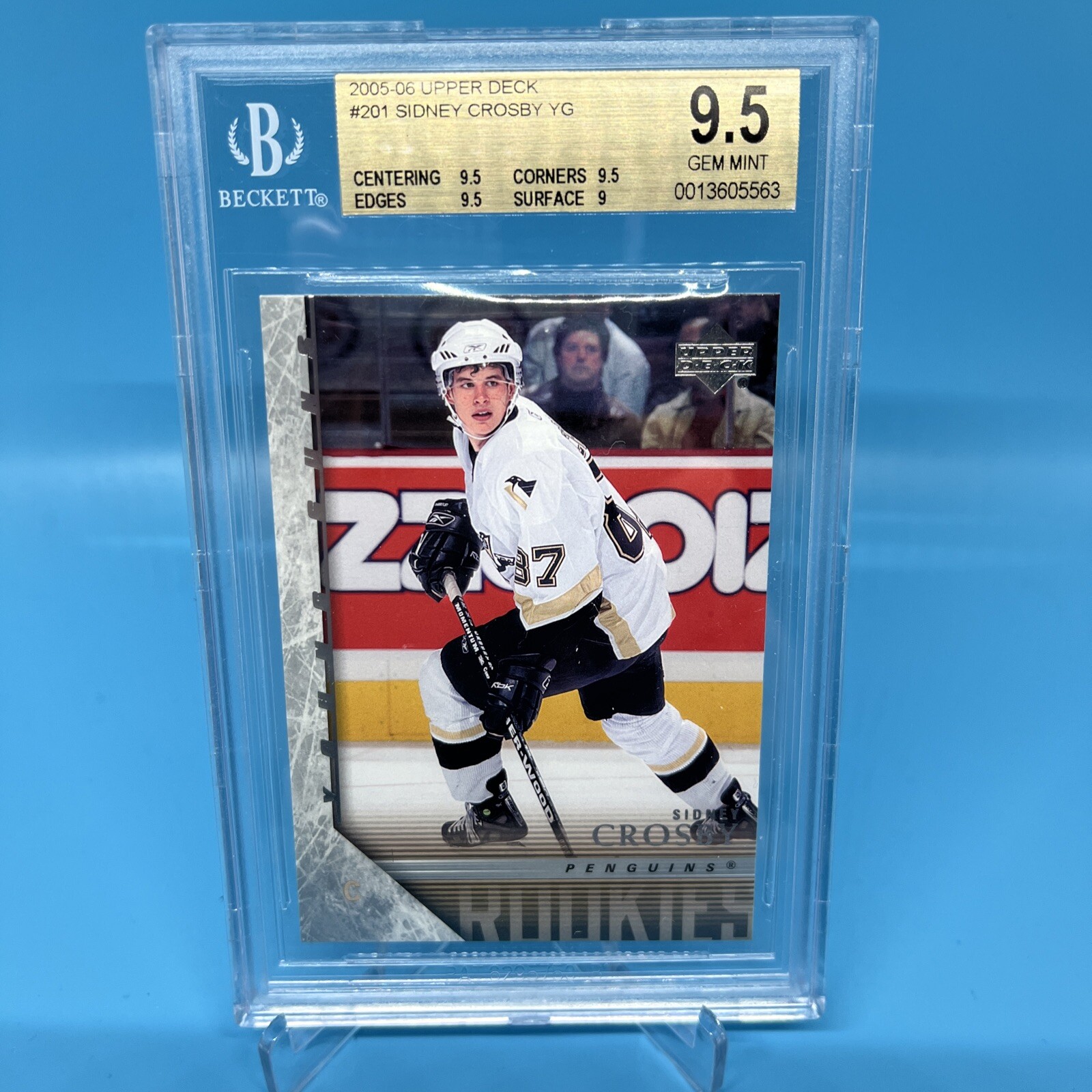 Sidney Crosby - 2005-06 Upper Deck Young Guns #201 Rookie Card Gem Mint BGS 9.5