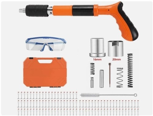 Pistola Sparachiodi Manuale Chiodatrice d'aria per Unghie Sparachiodi 100 Chiodi - Foto 3 di 3