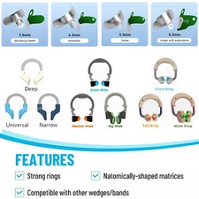 Dental Matrix Bands Ring Sectional Matrice Clamp Fit Garrison Palodent V3 System