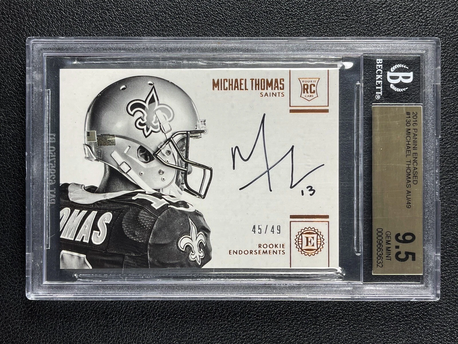 Michael Thomas Panini Encased Rookie Triple Memorabilia #16 Base