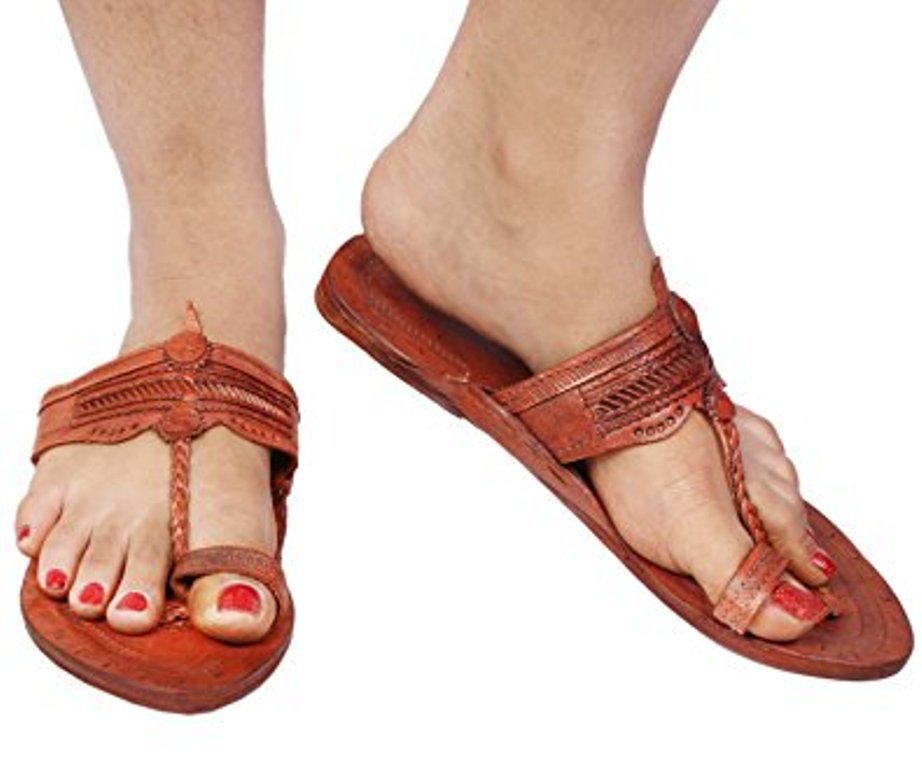 USA 6,7,8,9,10 HANDMADE LEATHER SANDAL KOLHAPURI WOMEN CHAPPAL FLIP ON  MOJARI | eBay