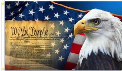3X5 WE THE PEOPLE US CONSTITUTION BALD EAGLE AMENDMENTS FLAG BANNER 100D