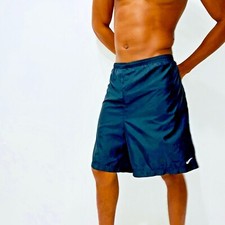 Nike Vintage Soccer Shorts Nylon Smooth Silky Black Large