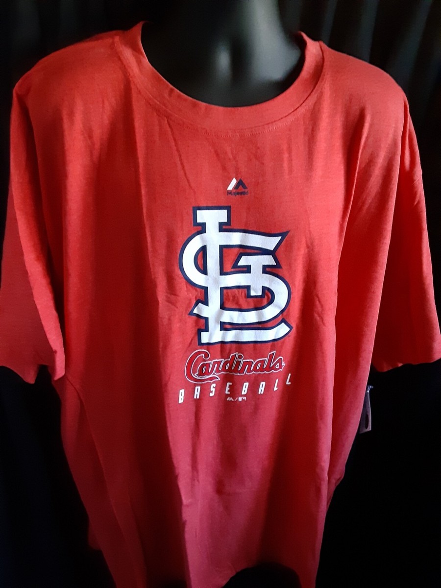 St Louis Cardinals Men's Majestic Big Tall Shirt 3X