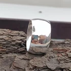 925 Sterling Silver, Half Dome Ring, Wide Band Ring, Comfort Fit 8 mm Band Ring,