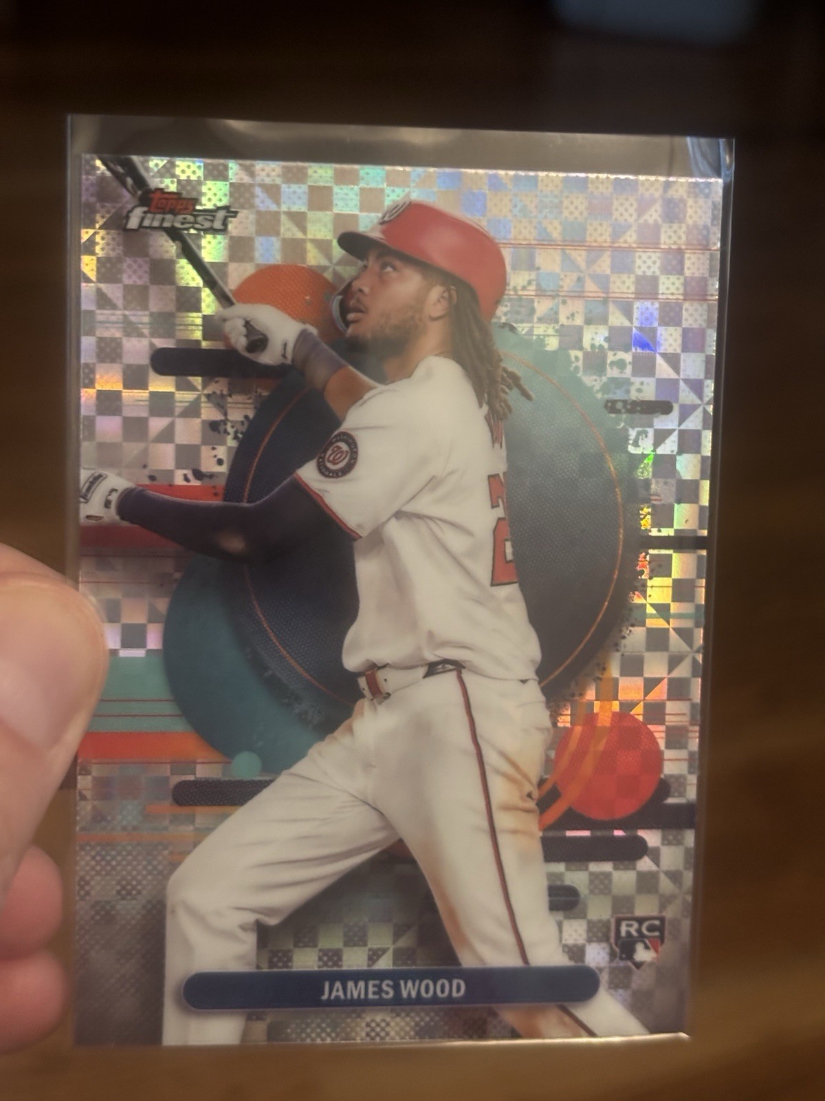 2025 Topps Finest - James Wood Uncommon X-Fractor RC Nationals Rookie #200
