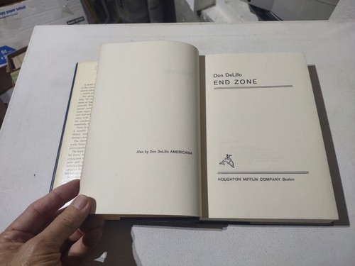 1972 END ZONE SECOND PRINTING HC BOOK NOVEL BY DON DELILLO FOOTBALL - Picture 8 of 12