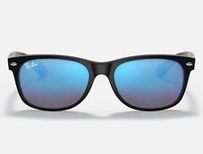 Ray-Ban RB2132 New Wayfarer Sunglasses 55mm Blue Flash Mirror Lens 622/17 UV New
