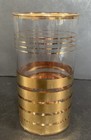 Vtg, Modern Mid-Century Macbeth Evans "Sovereign" pattern gold-striped 22k Glass — photo 1