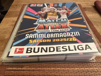 Topps Match Attax BUNDESLIGA 25/26 ALBUM SAMMELMAPPE SPIELFELD + 410 BASISKARTEN