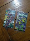 (2) Miniature Marvel Comic Books - Spider-Man #2 - Wolverine #4 of 5 , Sealed
