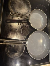 GreenPan™ Stanley Tucci™ Stainless-Steel Ceramic Nonstick Fry Pan Set of 2 Black