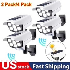 Solar Motion Sensor Lights Outdoor Wireless 77 LED Flood Security Spotlights NEW