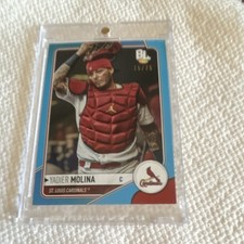 Topps 2023 Big League Yadier Molina St. Louis Cardinals Blue Foil WR-100 75/75