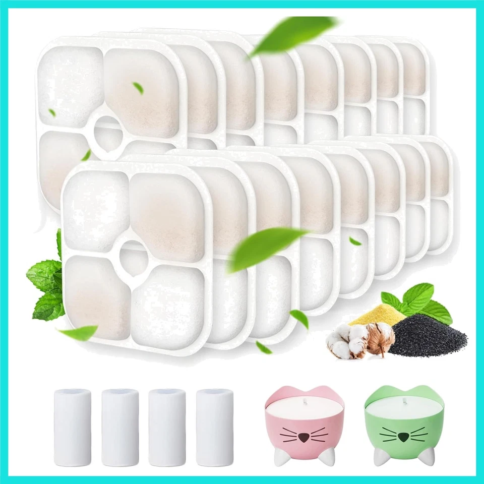 Katzenbrunnenfilter für PIXI Haustierbrunnen, 16 Stück Haustierbrunnenfilter...