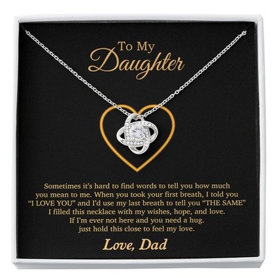 To My Daughter Necklace, Gift For Daughter From Dad, Daughter Father Necklace