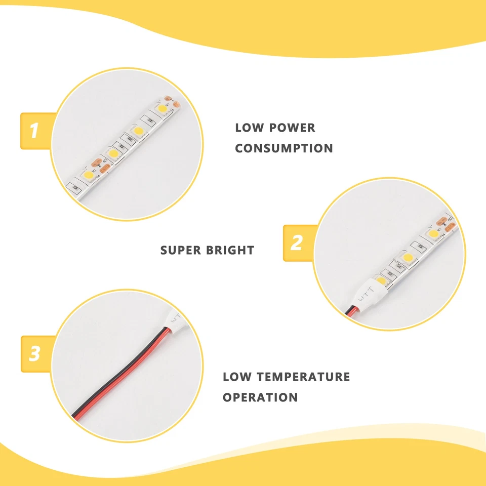 10Pcs 10Cm Warm White 5050 Led Strip Lights Dc 12V Caravan Boat Car C8U56605 - Image 4 of 4