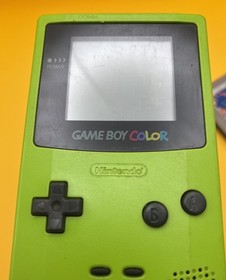 Nintendo Game Boy Color Handheld Console Kiwi Lime (CGB-001) w/ Tetris ~ WORKING