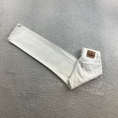 Levi's 501 XX Jeans Herren W29 L34 Weiß Made in USA Straight Vintage Denim Hose