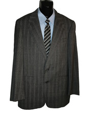 AUSTIN REED of Regent Street Men's Grey Plaid Wool Blazer Size 40R M007