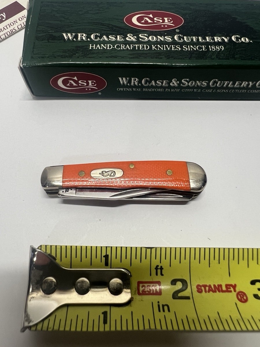 Case XX 102154 Tiny Trapper 2Blade Pocket Folding Knife Orange
