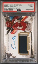 2023 TOPPS INCEPTION INCEPTION AUTO PATCH SHOHEI OHTANI 58/99 PSA 9