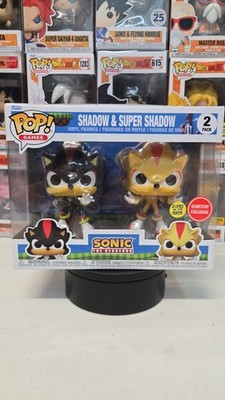 Funko Pop! Vinyl: Sonic the Hedgehog - Shadow & Super Shadow (Glow) 2-Pack -...
