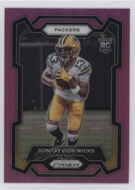 2023 Panini Prizm Rookies Pink Prizm Dontayvion Wicks #333 Rookie RC 0k0o